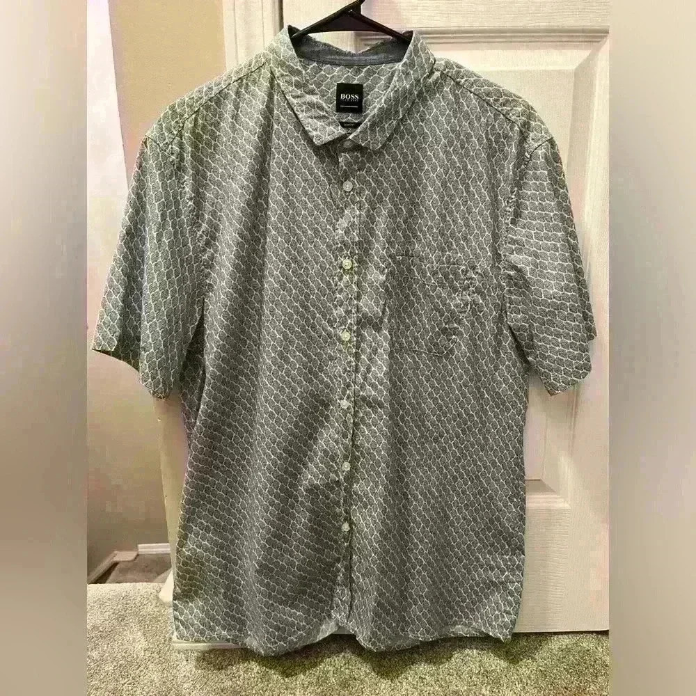 Mens Hugo Boss S/S Button Up Shirt XL